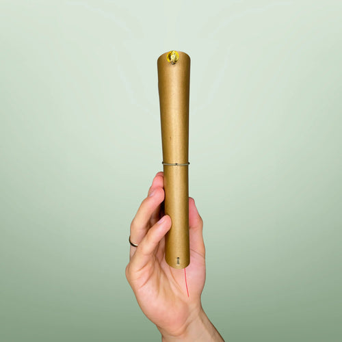 Bielinis handmade traveler’s journal Atlas in rugged army green leather, side view showcasing genuine Baltic amber details and expert craftsmanship.