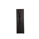 Elastic cord closure for handmade leather traveler’s journal in burgundy, available in various colors.